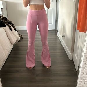 Out From Under Aria Seamed Flare Pant pink size XS